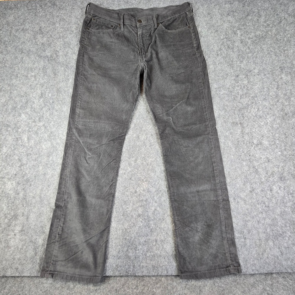 Levis 514 Straight Fit‎ Corduroy Pants Mens 36x34 Charcoal Gray 00514-0841